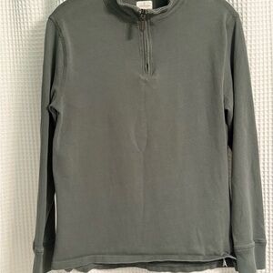 YXL Crewcuts Quarter-Zip Pullover Sweater - sage green
